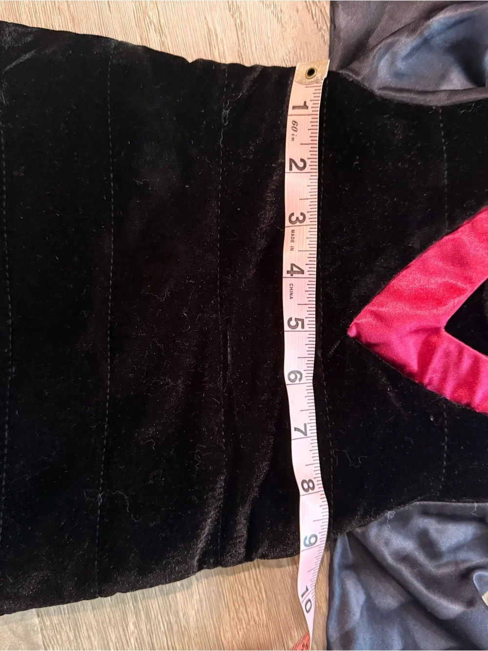 The Incredibles Edna Mode 3-6 Months Velvet Black/Pink V-Neck Long Sleeve Dress